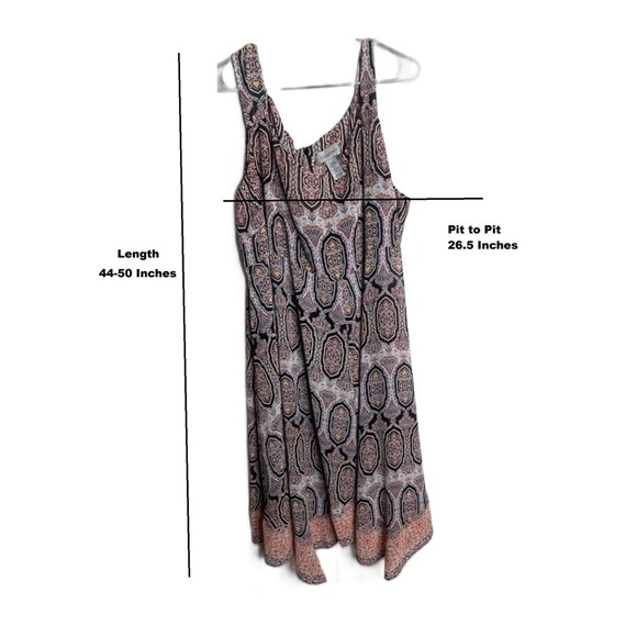 Catherines Womens Plus Midi Asymmetrical Sleeveless Floral Chiffon Dress Size 3X - Picture 8 of 13